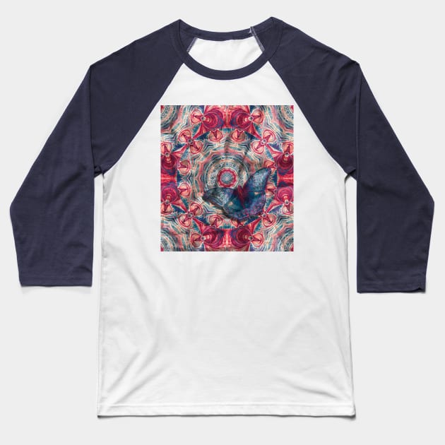 Luminous camouflaged butterfly Baseball T-Shirt by hereswendy